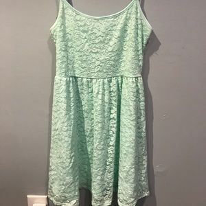 Lace teal dress from garage